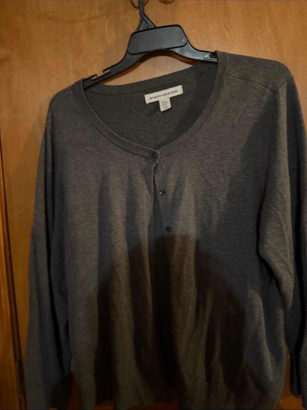 Women’s Charcoal Gray Button Cardigan Sweater